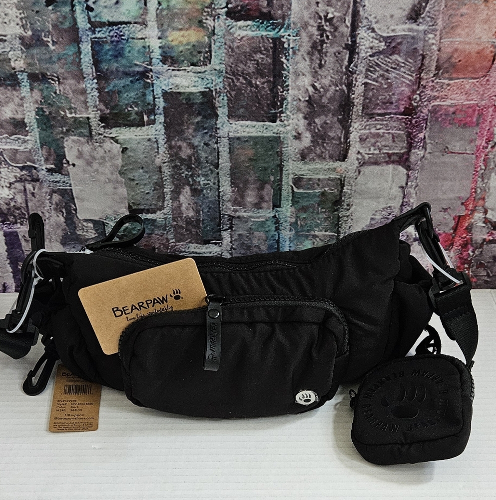 BearPaw Black Crossbody Bag W/ Coin Purse NWT - Picture 13 of 13